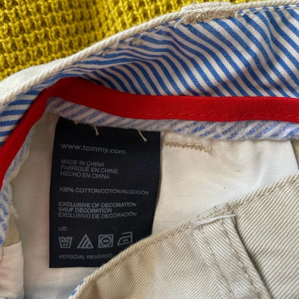Tommy Hilfiger Chino Pants Size 14 Boys Beige Cotton Straight Leg School Preppy